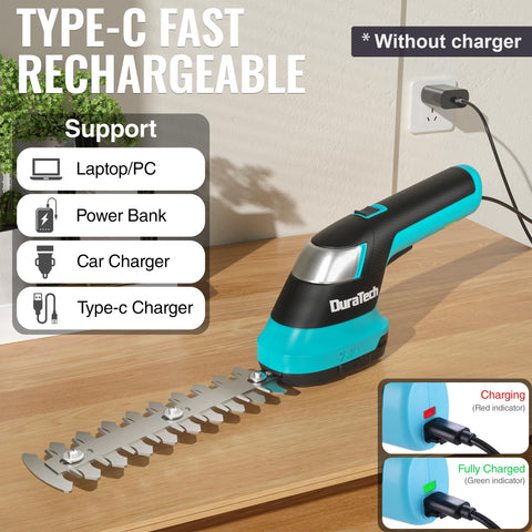 DURATECH lightweight design supports one-handed trimming