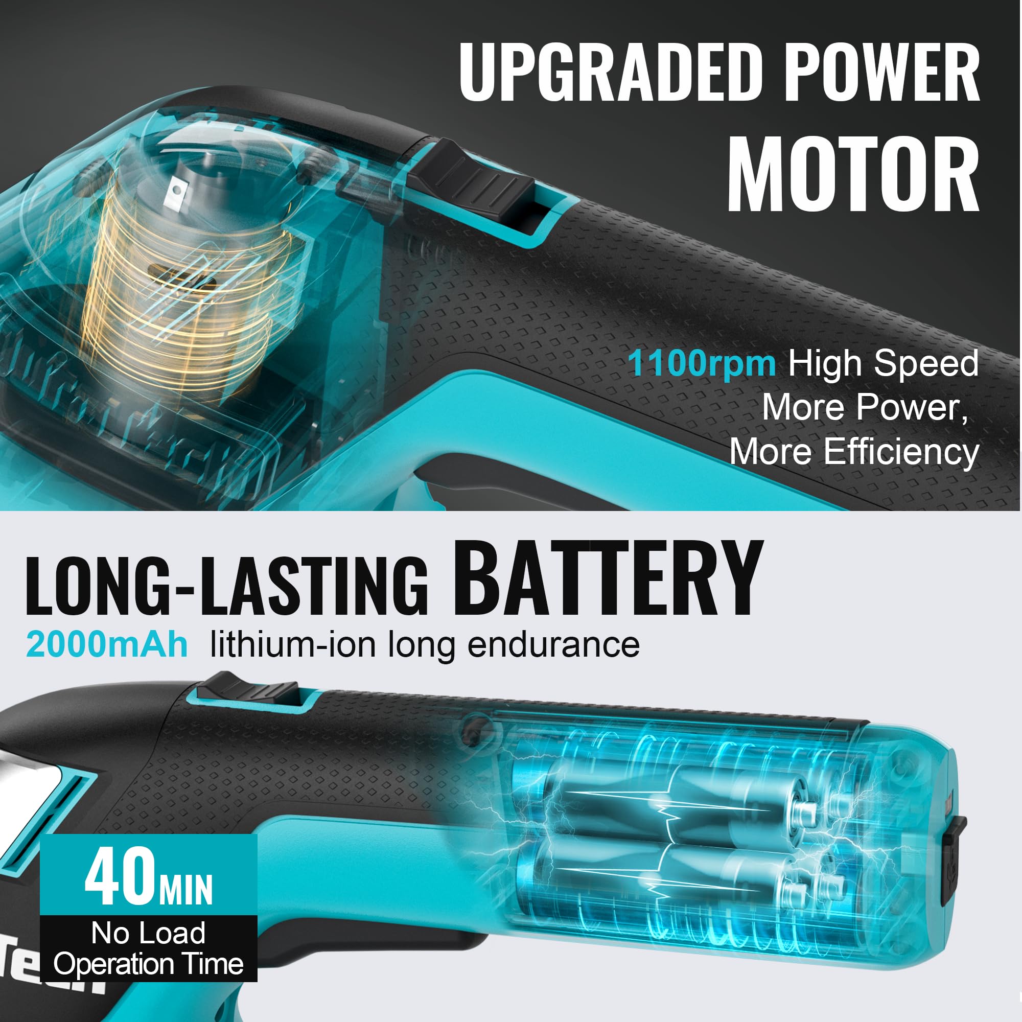 DURATECH quick-change blade system enables tool-free switching