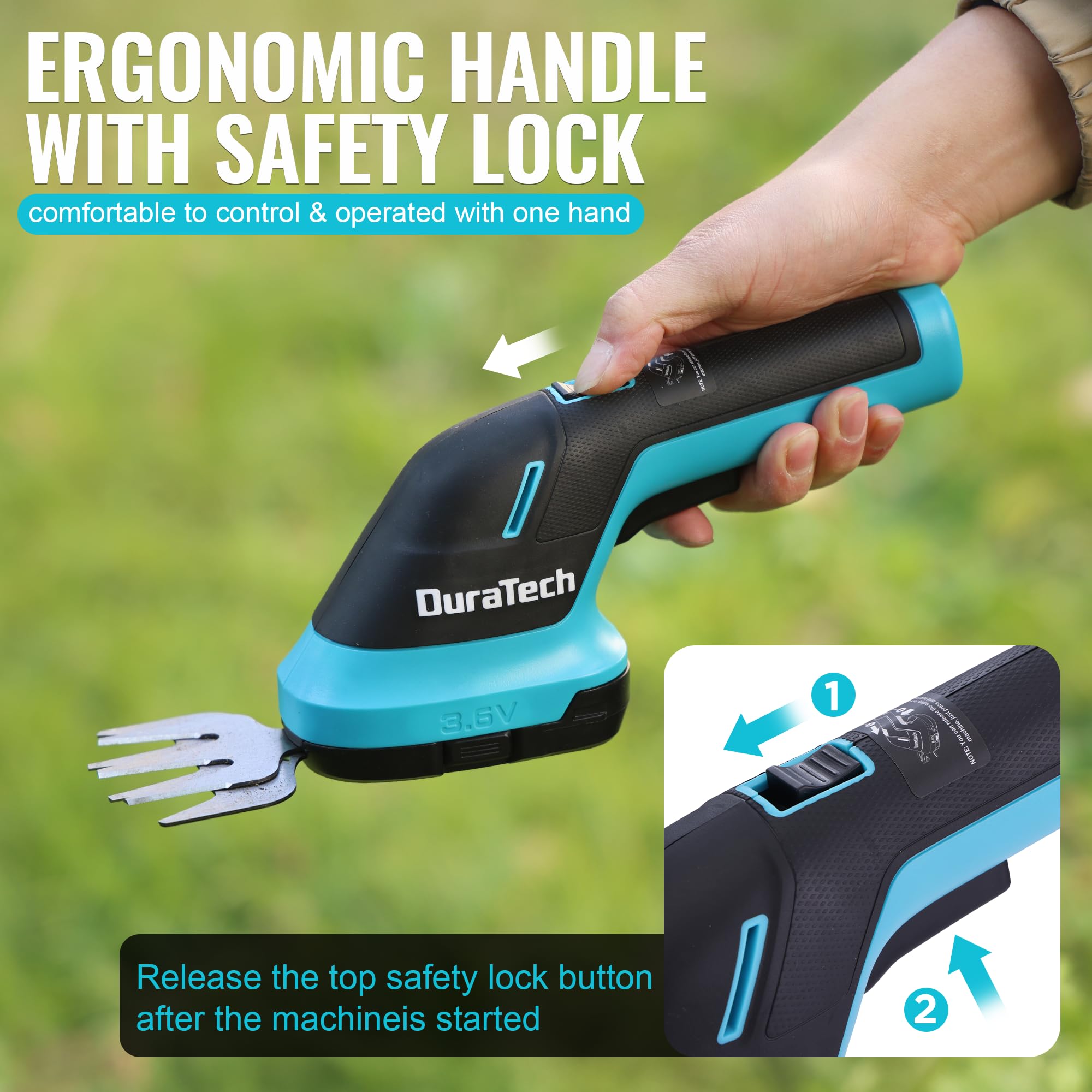 DURATECH dual safety lock featured for safe starts