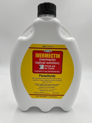 Durvet Ivermectin Pour On being applied to a cow's back for convenient treatment