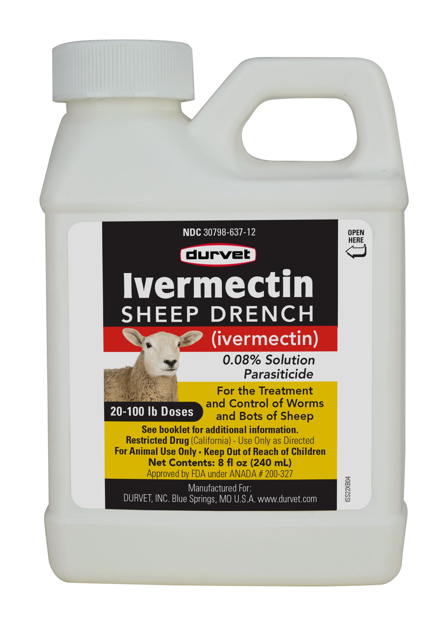 Durvet Ivermectin Sheep Drench bottle for simple on-farm dosing and parasite control.