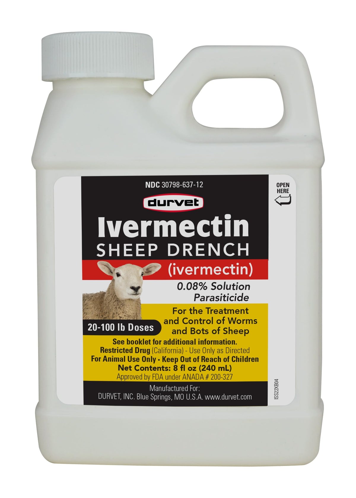 Durvet Ivermectin Sheep Drench bottle for simple on-farm dosing and parasite control.