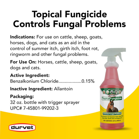 Durvet topical fungicide sprayer ready-to-use bottle for efficient application.