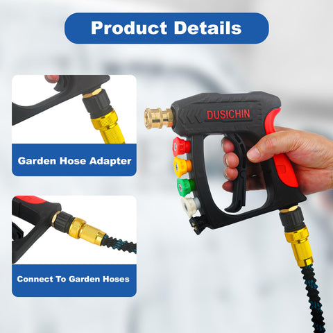 DUSICHIN 3-4 GHT male thread for hose connection and flow control.