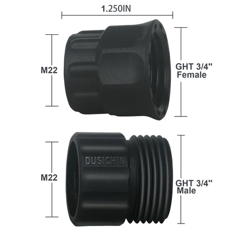 DUSICHIN black nylon body highlights durable construction for outdoors.