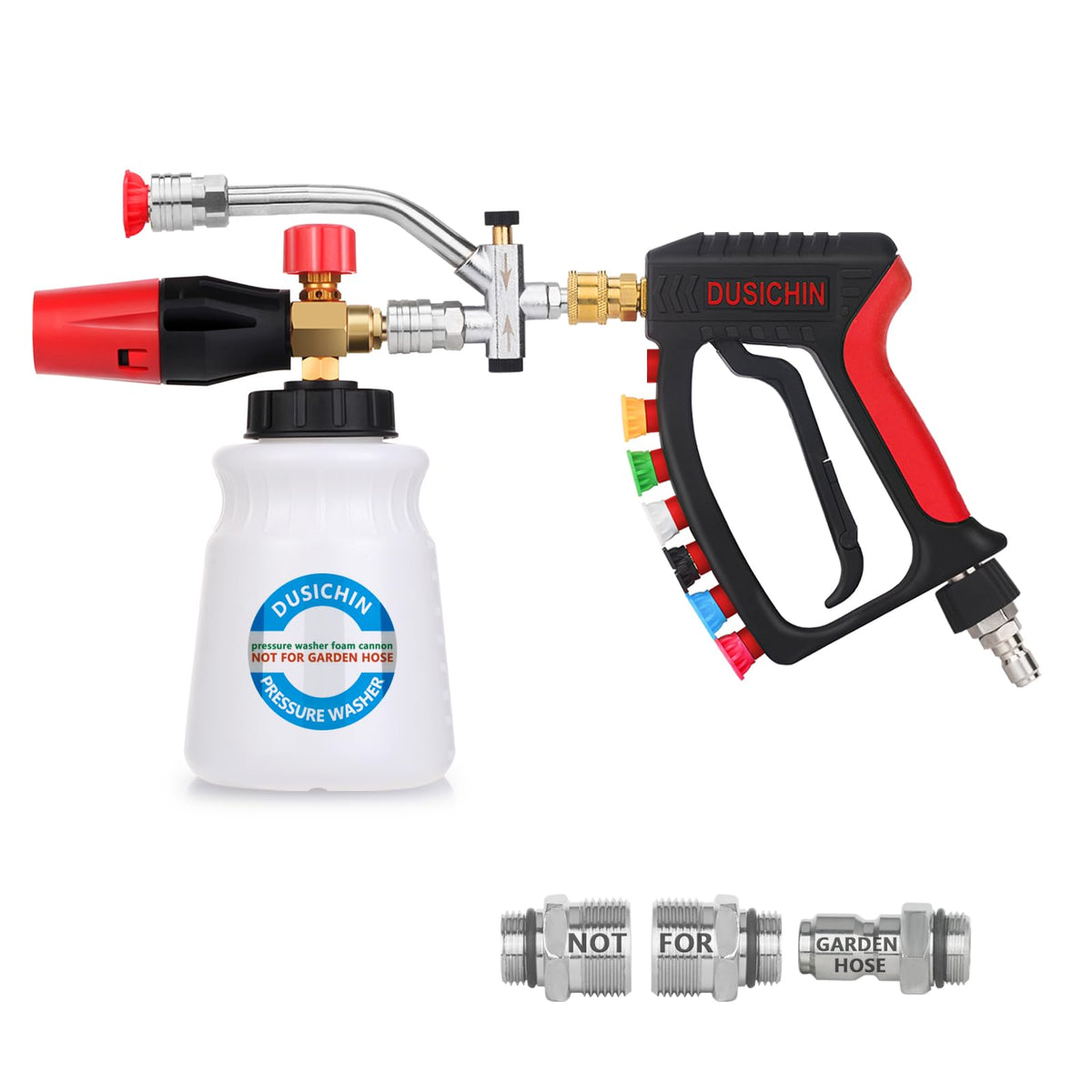 DUSICHIN pressure washer gun with swivel joint improves maneuverability during cleaning