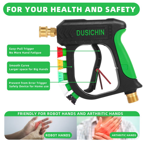 Dusichin 1/4 inch quick-connect provides fast setup and secure connections.