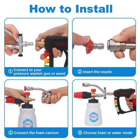 DUSICHIN versatile spray tips offer five angle patterns 0-65 degrees
