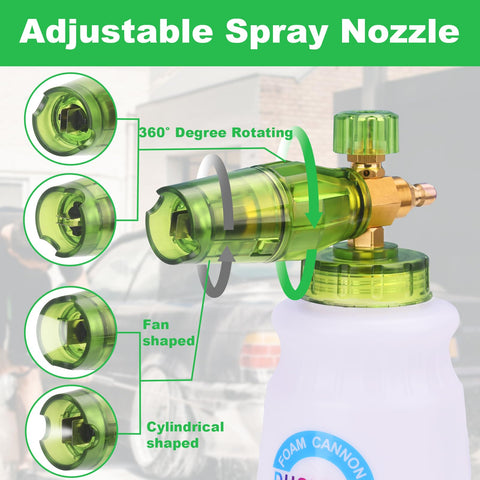 Dusichin wide-neck foam cannon delivering thick foam for deep cleaning.