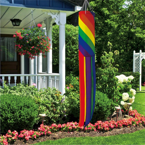 Dusnodu Spiral Rainbow Windsock simple hanging bridle enables quick installation