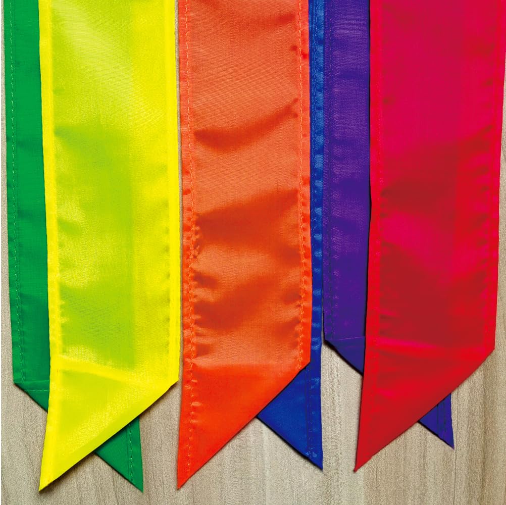 Dusnodu Spiral Rainbow Windsock in a garden scene adds cheerful color and motion