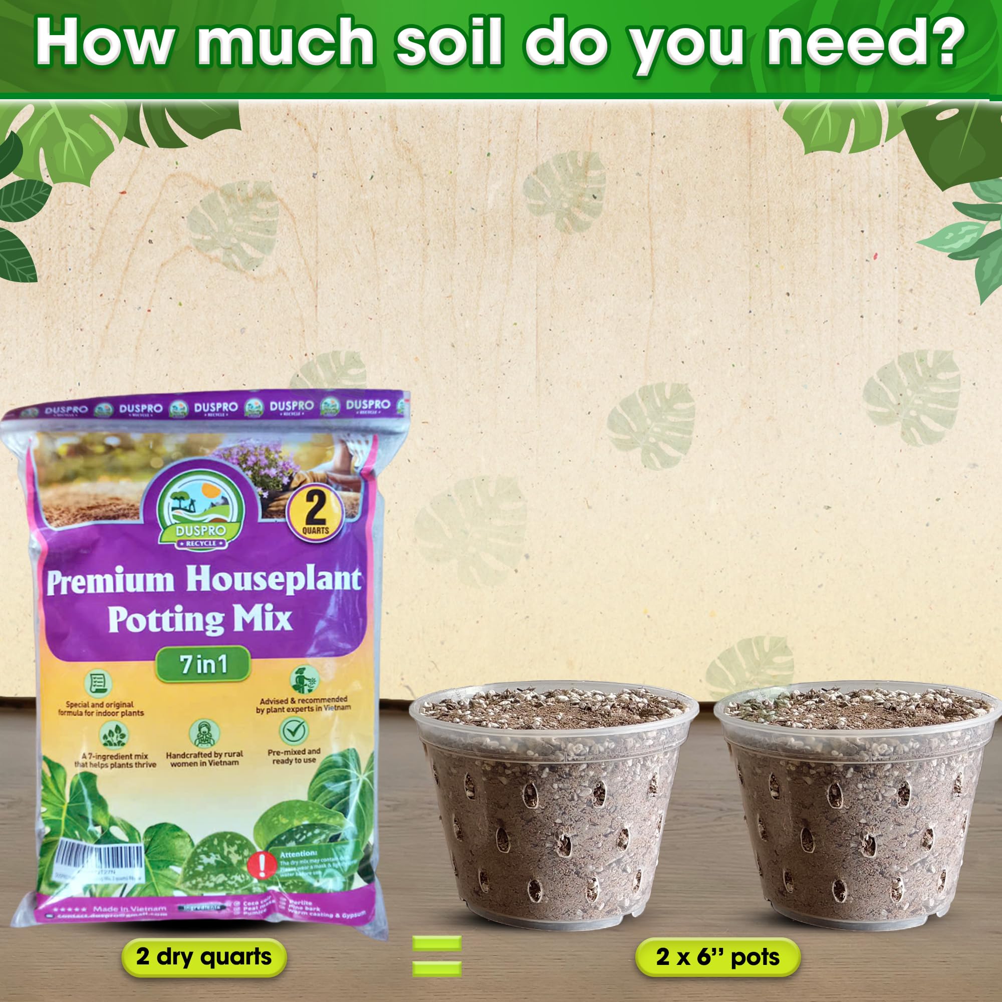 Duspro ideal for aroid plants and herbs with versatile indoor use.