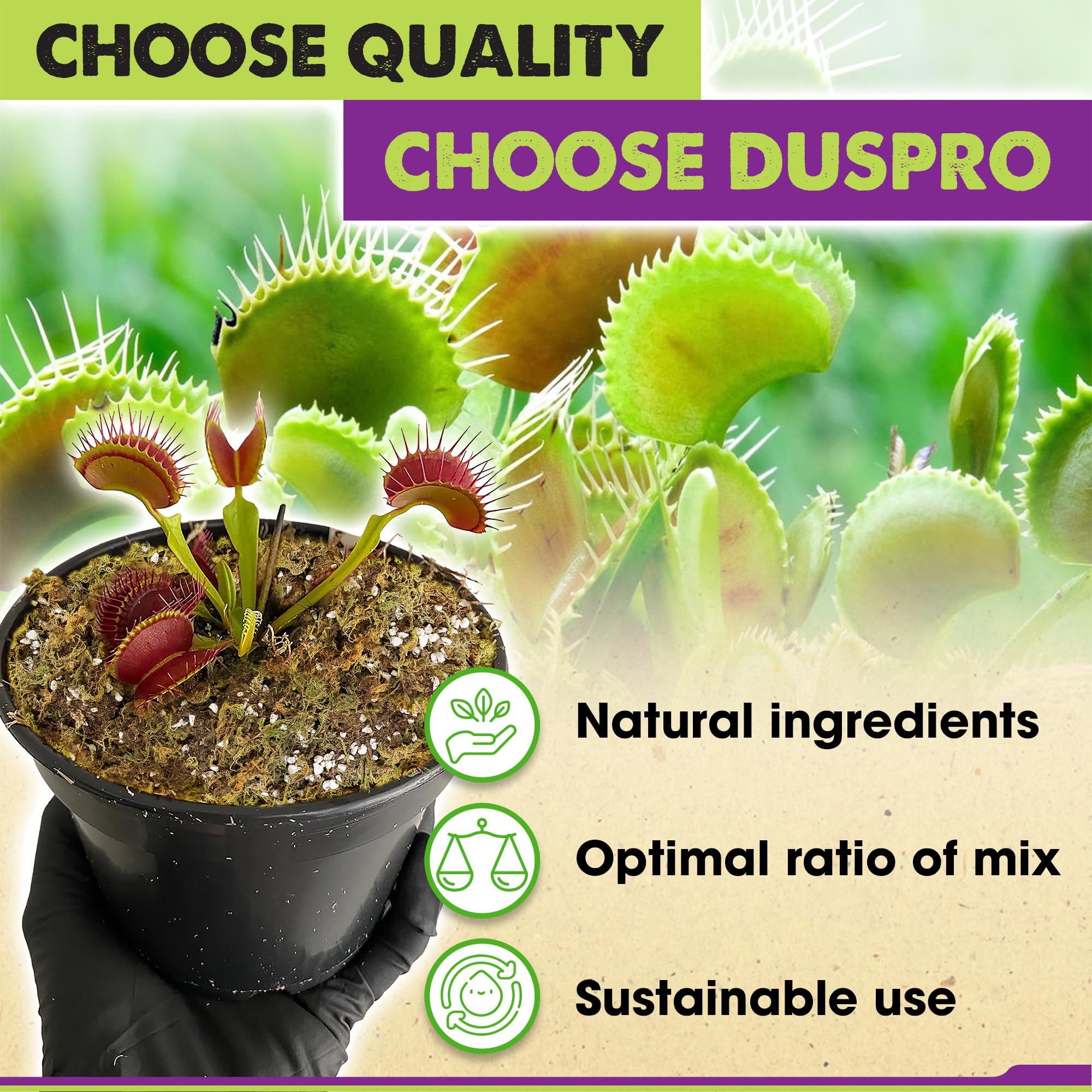 Duspro perlite in soil mix improves aeration and drainage