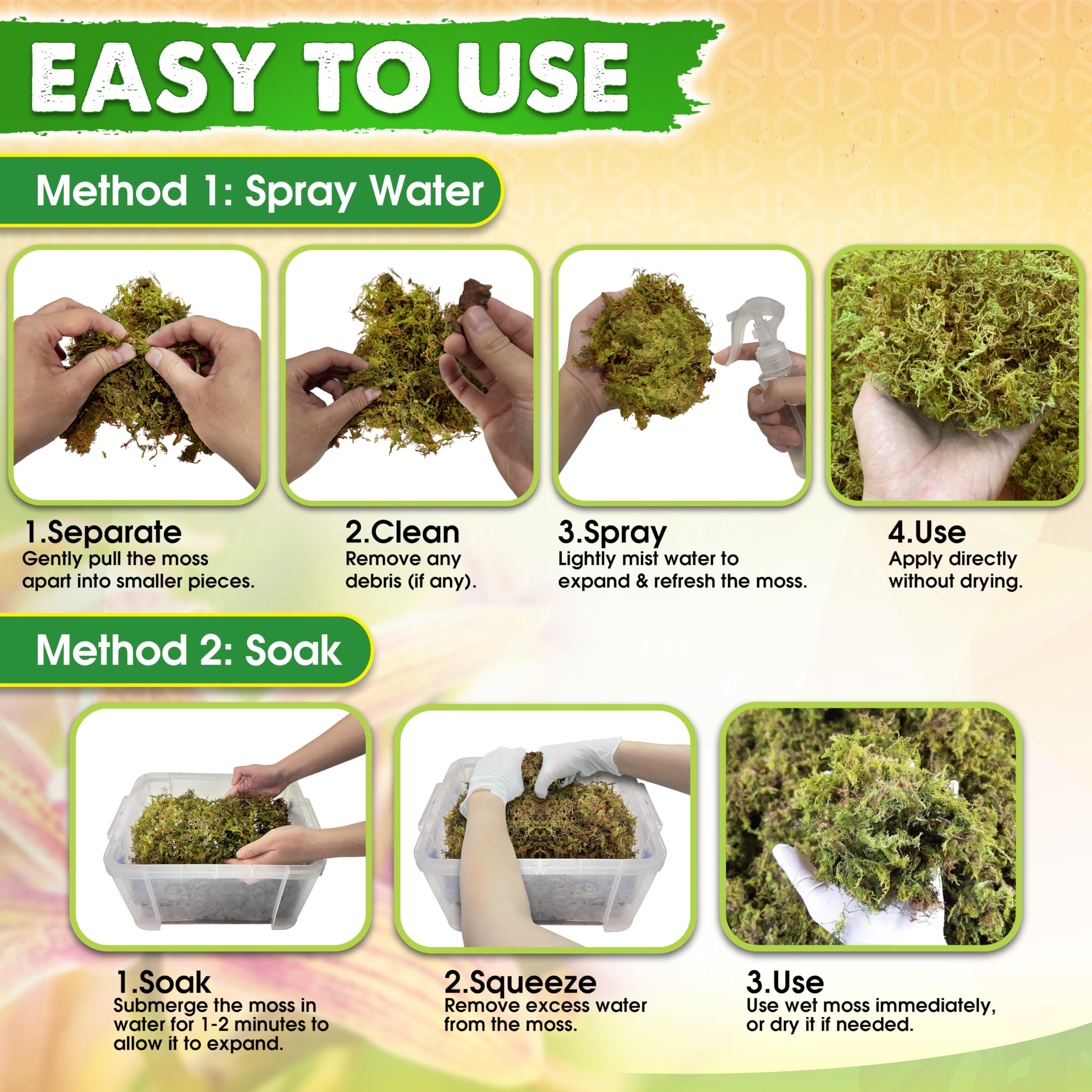 Duspro decorative moss for crafts and wreaths enhances DIY projects