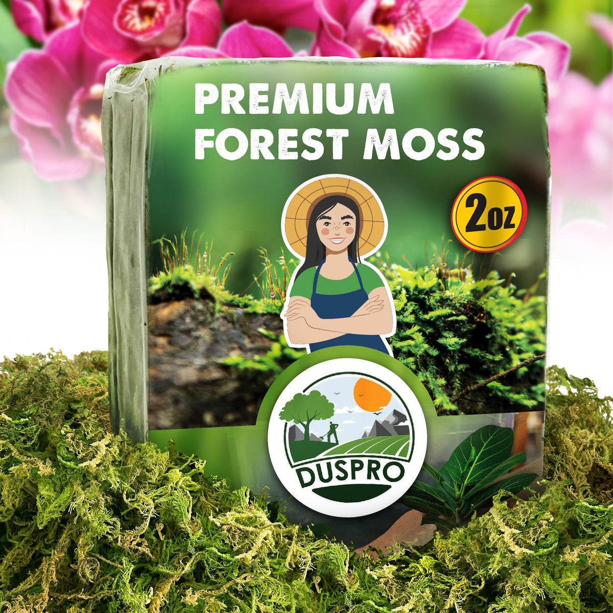 Duspro dried moss 2oz bundle expands when soaked for versatile potting