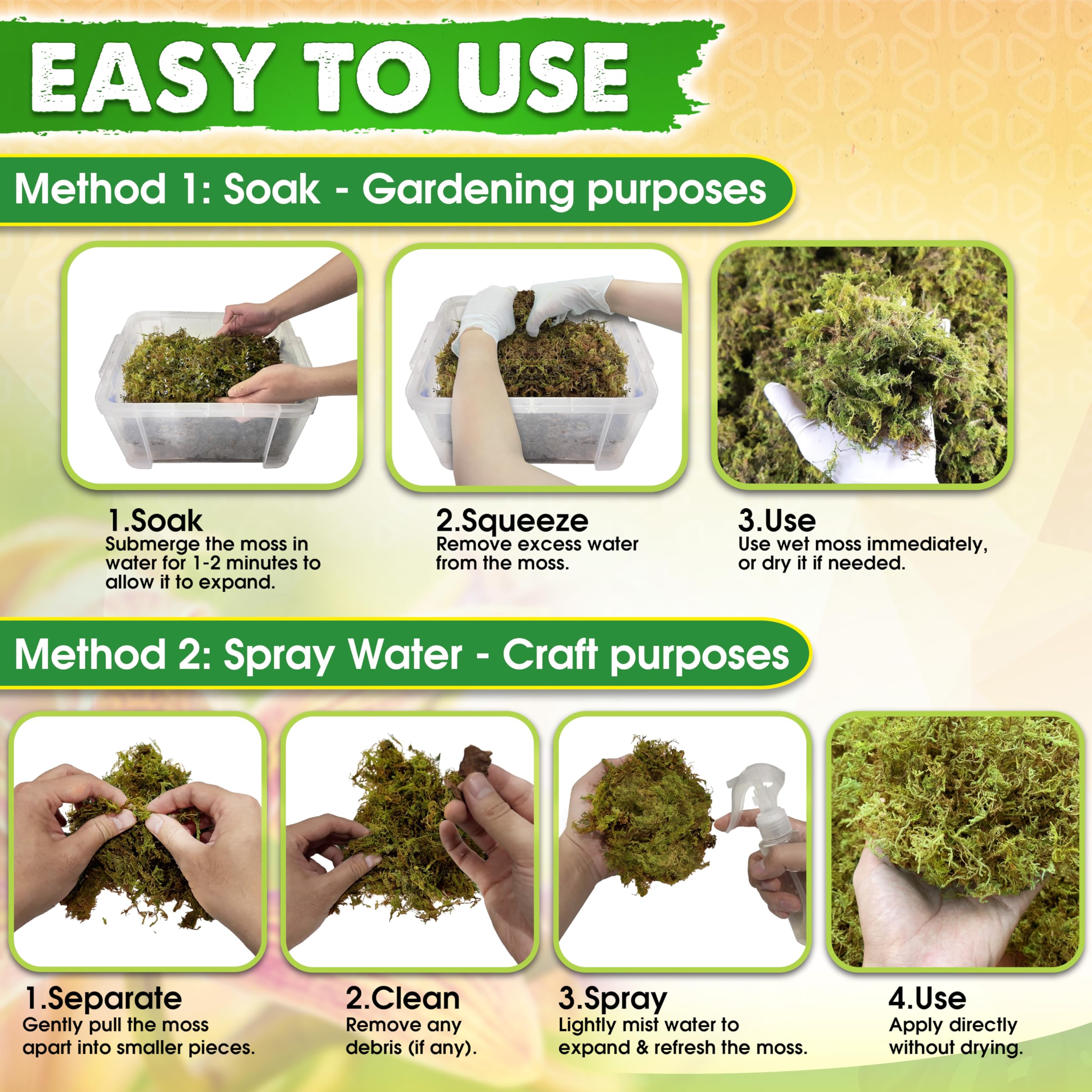 Duspro indoor plant moss topper balances moisture and aesthetics.