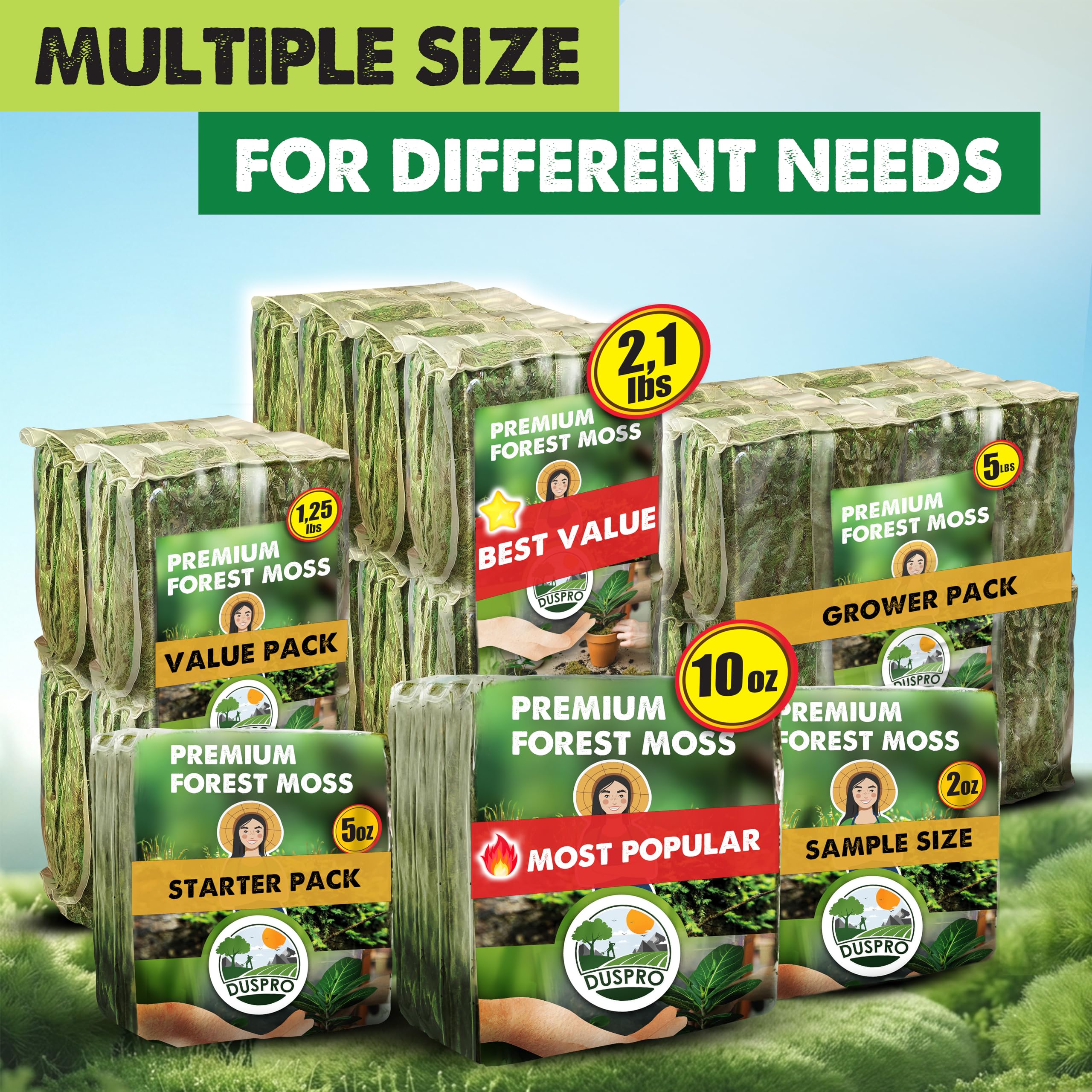 Duspro moss safe for reptiles provides humidity without artificial dyes