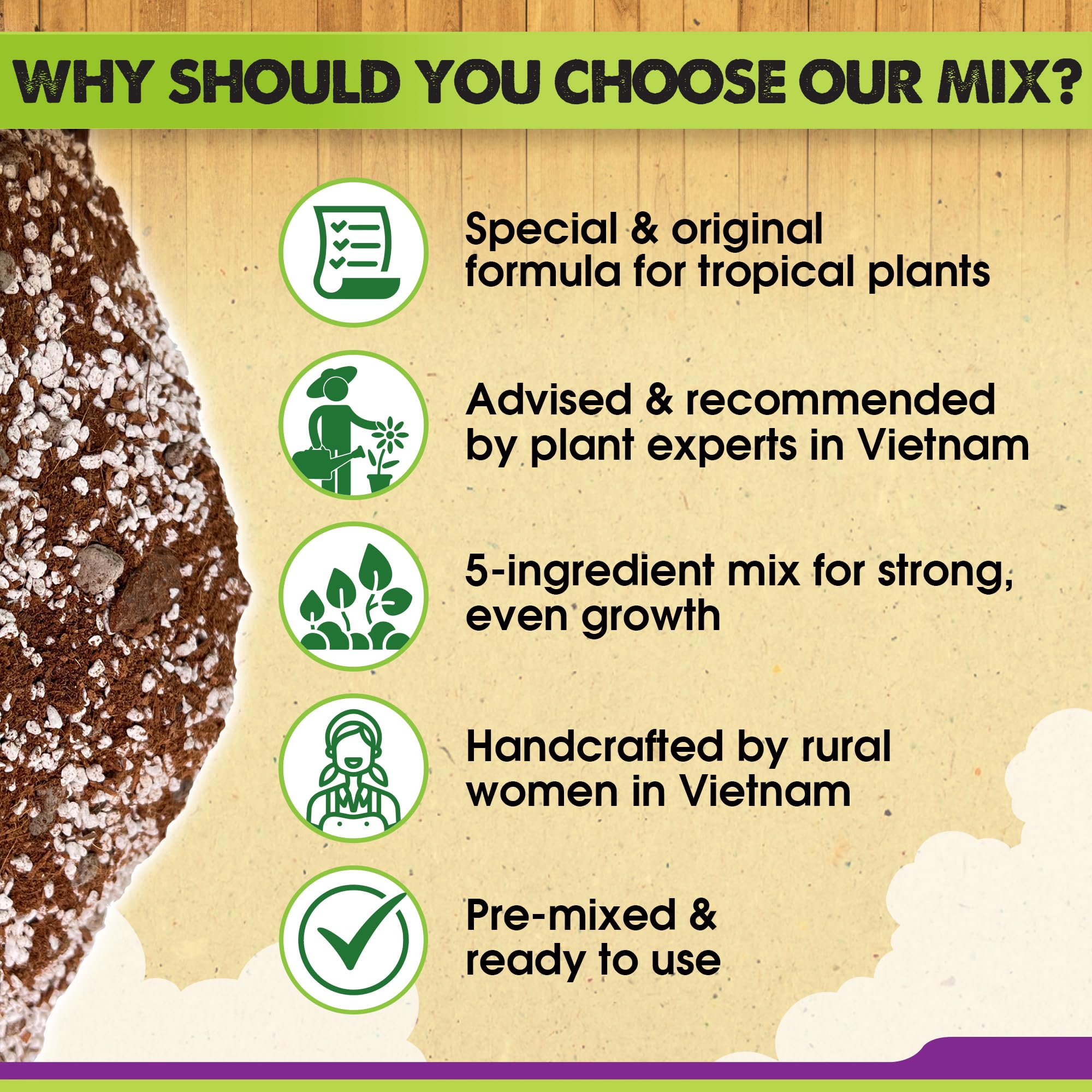 Duspro Recycle mix with worm castings boosts soil nutrients for plants