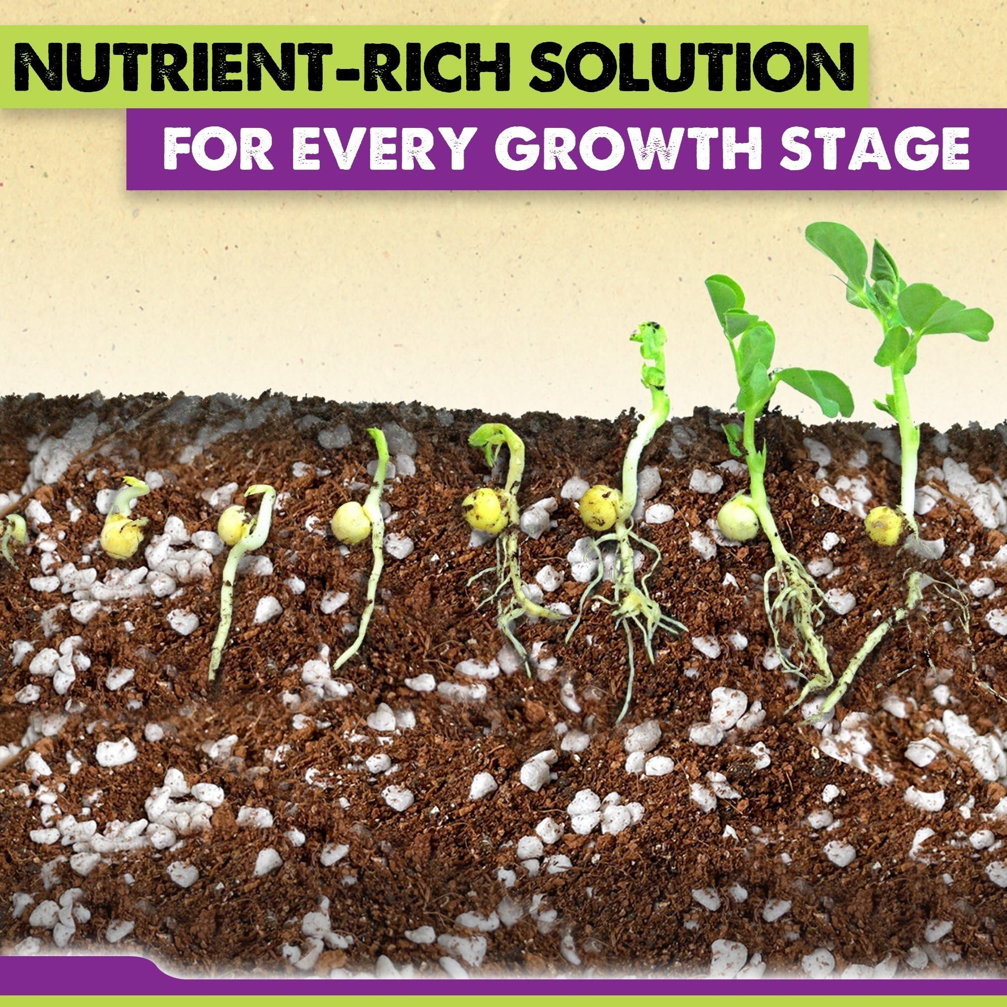 Duspro seedling soil with enhanced aeration supports strong root growth.