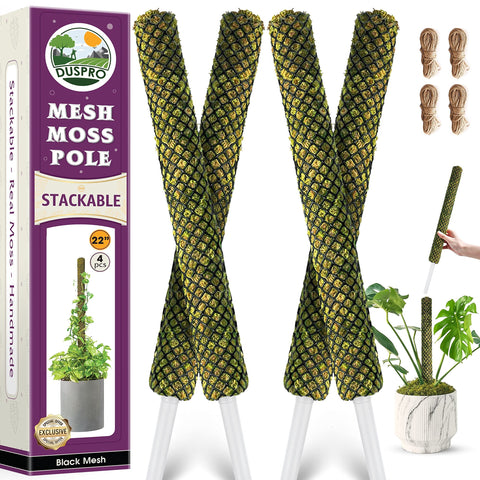 Duspro stackable moss pole tall assembly supports climbing plants like Monstera