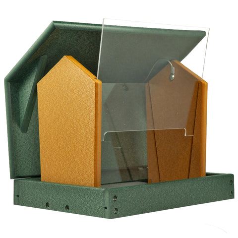 DutchCrafters Poly Hanging Hopper Feeder large capacity 12x10 inches