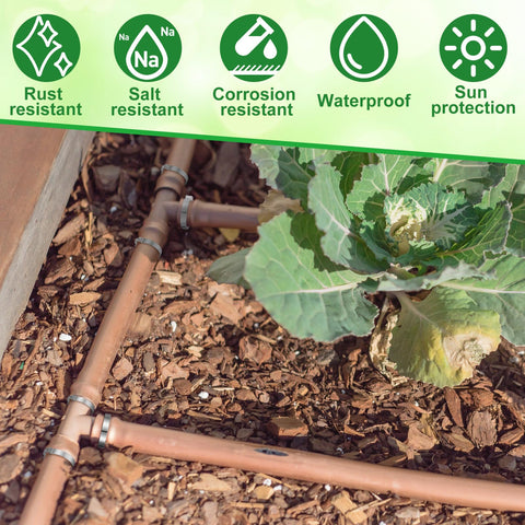 Duraaamo versatile clamp for irrigation and cable/dust-cover attachments.