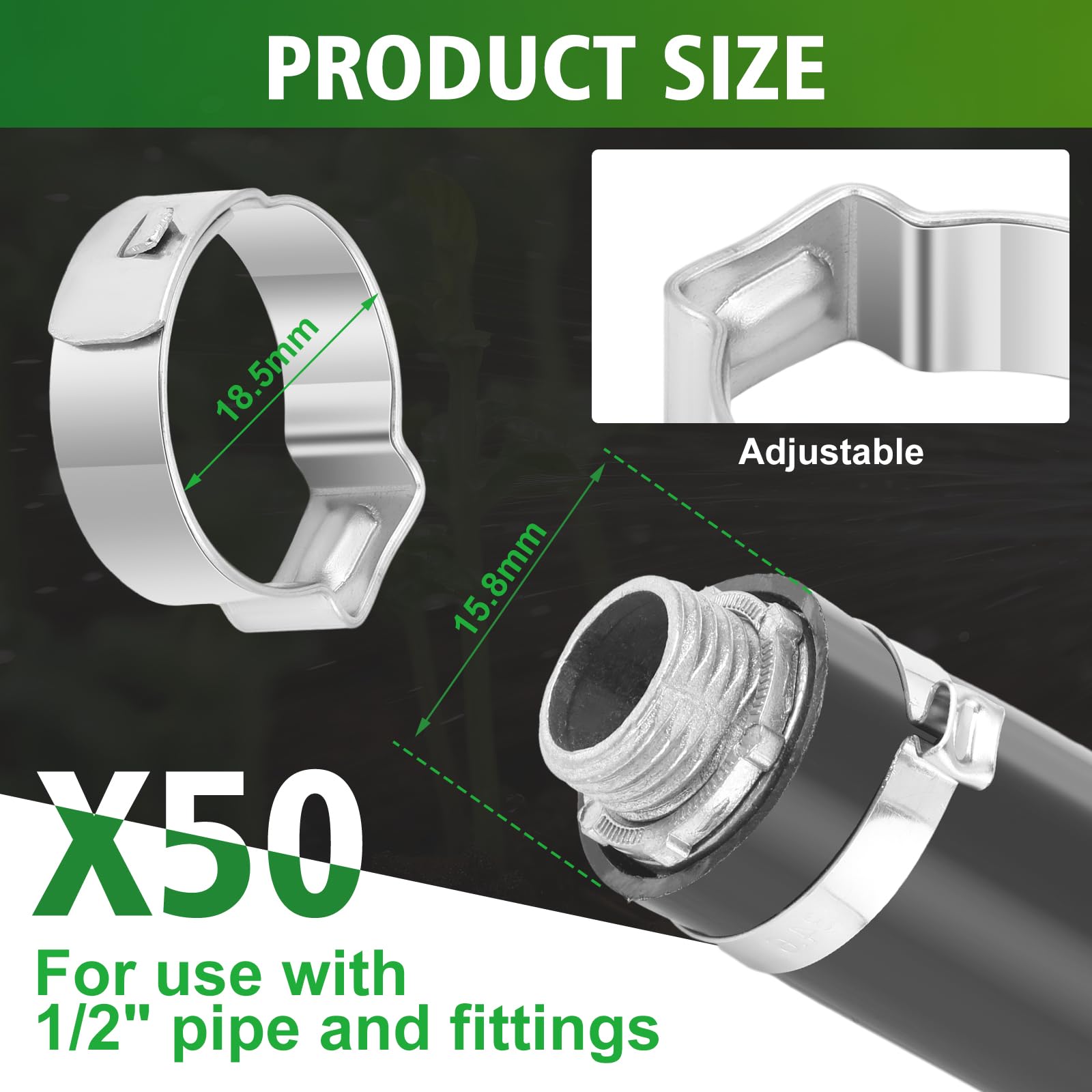 Duraaamo stainless steel clip construction showcases durable corrosion resistance.