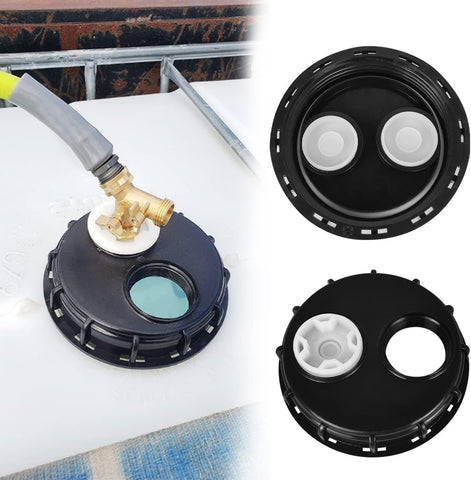 DVECUE tote cap with white fine-thread for a tight, reliable seal.