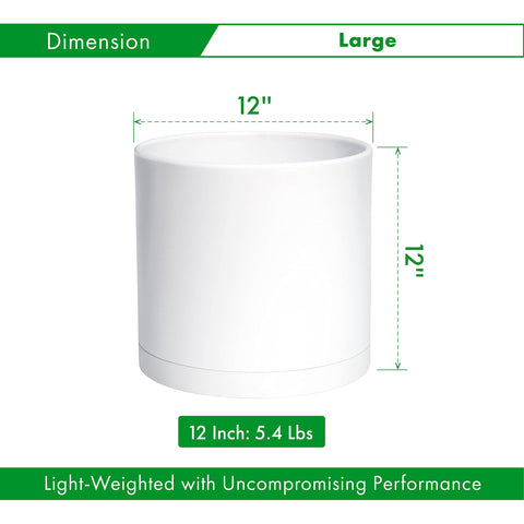 D'vine Dev 12-inch planter highlighting height for tall displays.