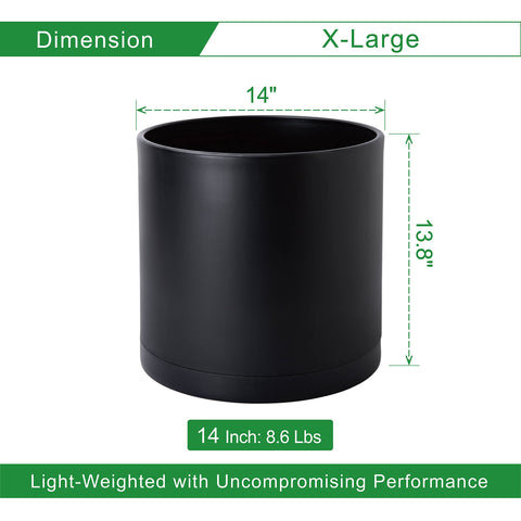 D'vine Dev planter with seamless saucer for a clean setup