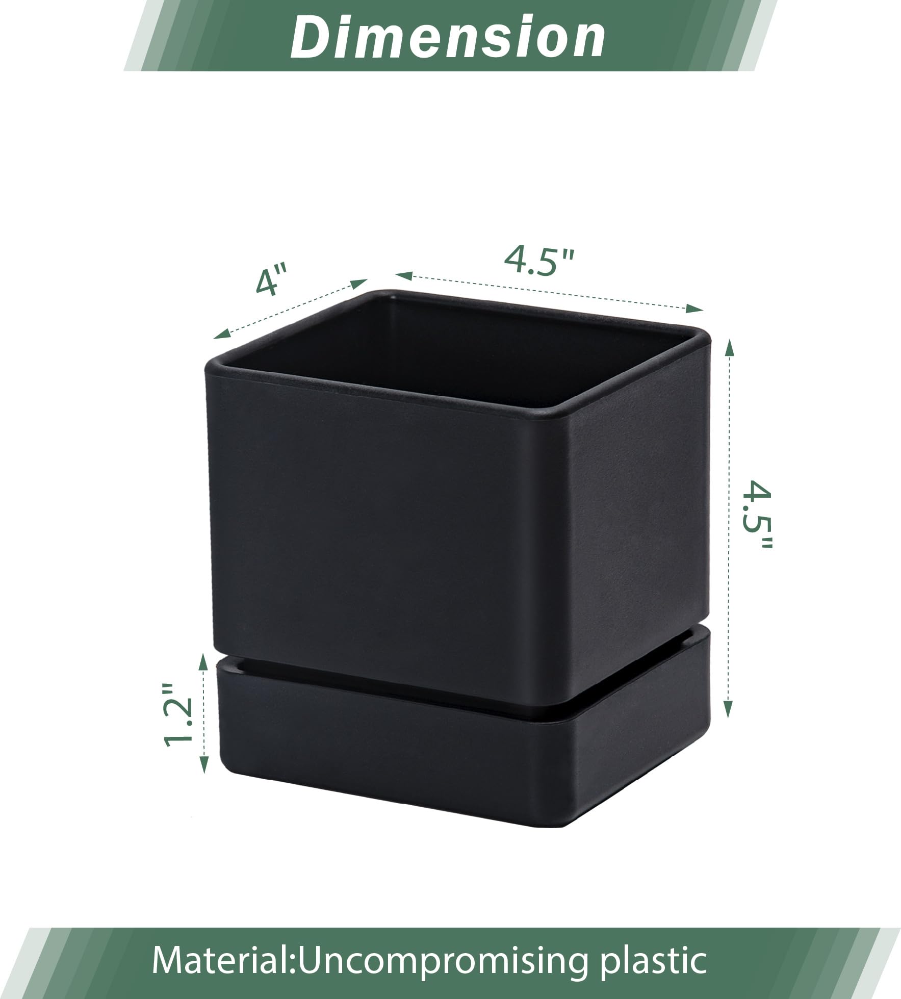 D'vine Dev planter with drainage saucer for mess-free watering and easy cleanup.