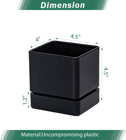 D'vine Dev planter with drainage saucer for mess-free watering and easy cleanup.