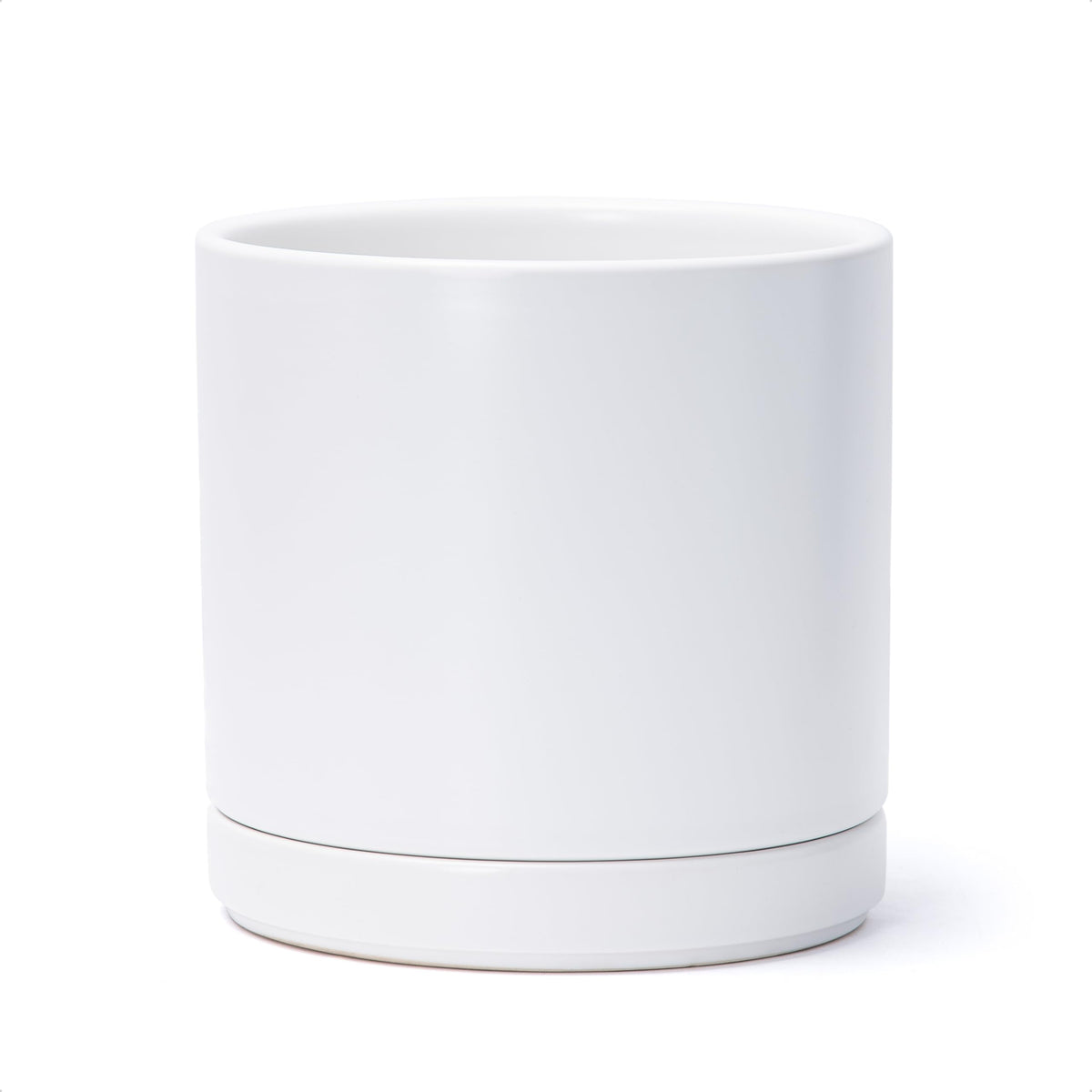 D'vine Dev 8.2-inch ceramic planter with saucer for indoor use