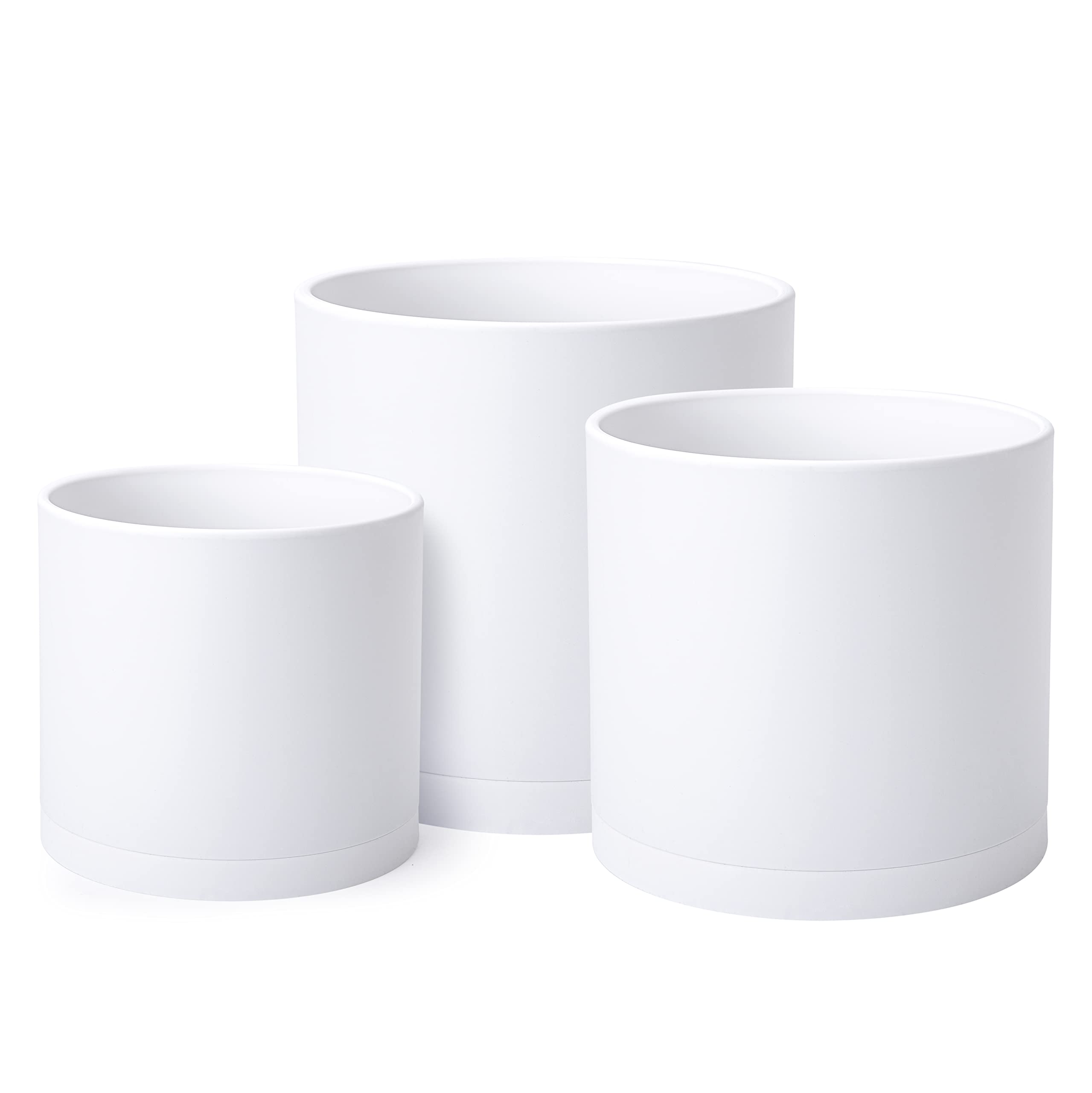 D'vine Dev 8-inch planter pot with drainage hole for manageable watering in indoor spaces.