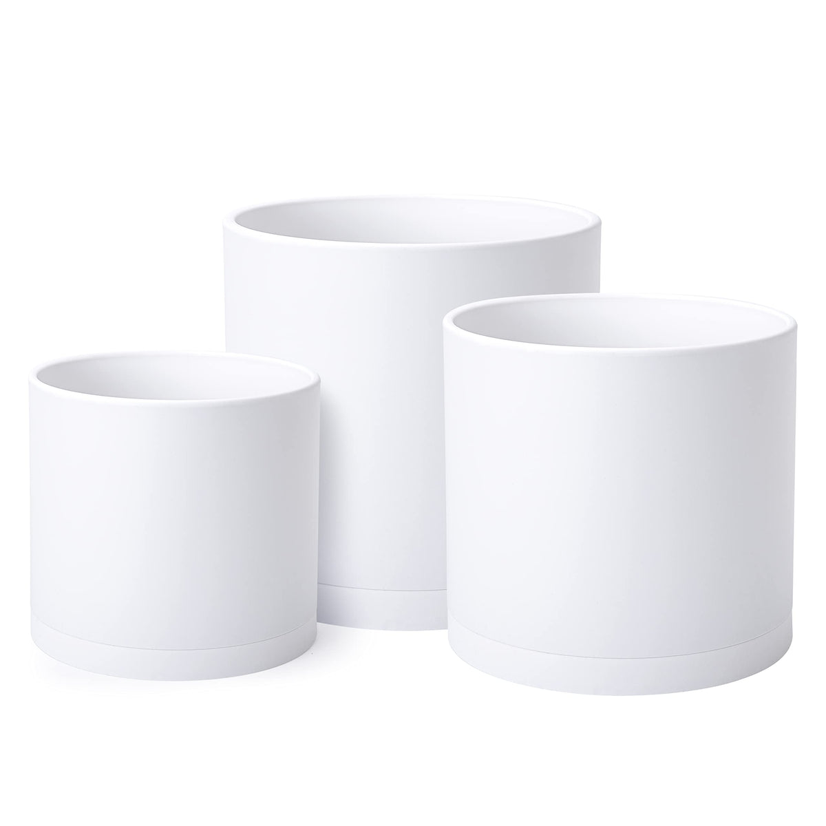 D'vine Dev 8-inch planter pot with drainage hole for manageable watering in indoor spaces.