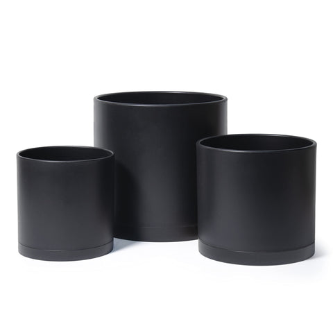 D'vine Dev 8-inch planter front view with drainage holes for easy watering.