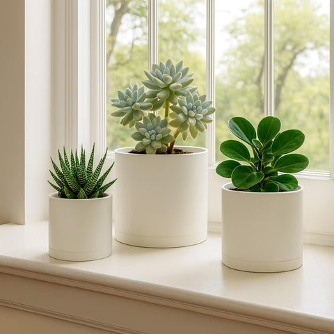 Dvine Dev compact, sturdy planters for small spaces and tabletops.