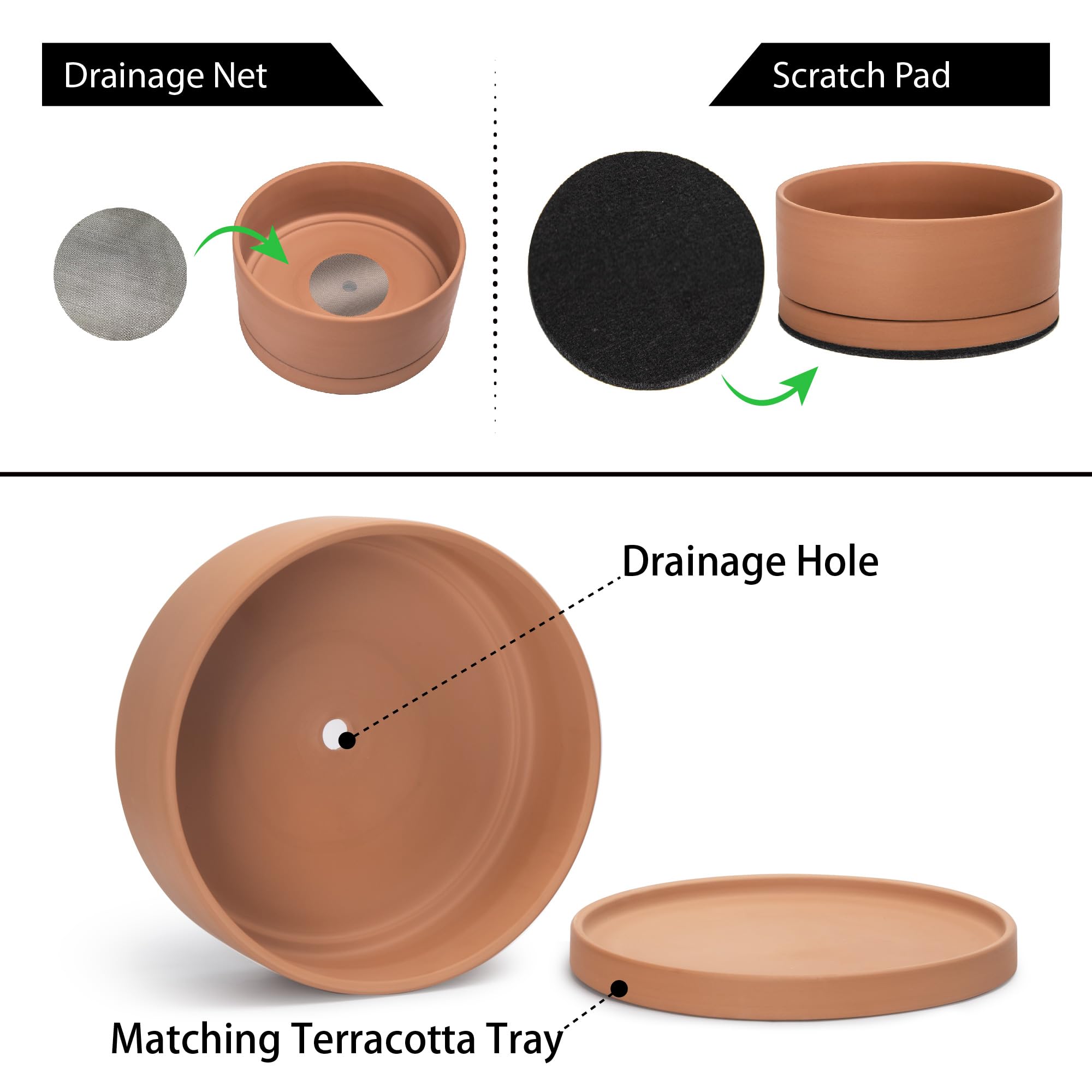 D'vine Dev drainage hole and detachable saucer support clean setup