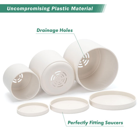 Dvine Dev drainage hole with detachable saucer supports healthy drainage.
