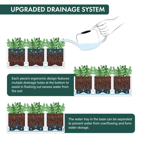 D'vine Dev drainage mesh net included to keep soil contained while draining