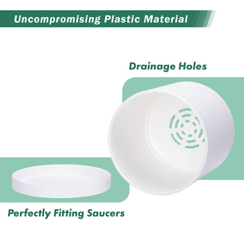 D'vine Dev drainage mesh net inside to prevent soil loss while draining.