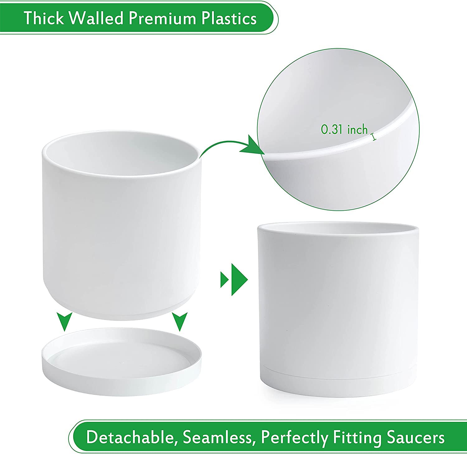 D'vine Dev lightweight plastic planter easy to move.