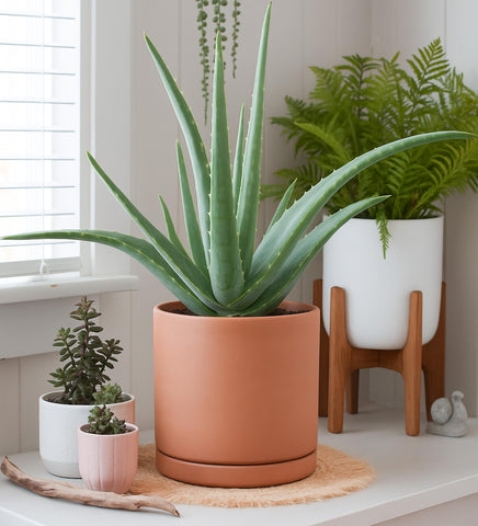 D'vine Dev indoor decor pot adds natural warmth to a room.