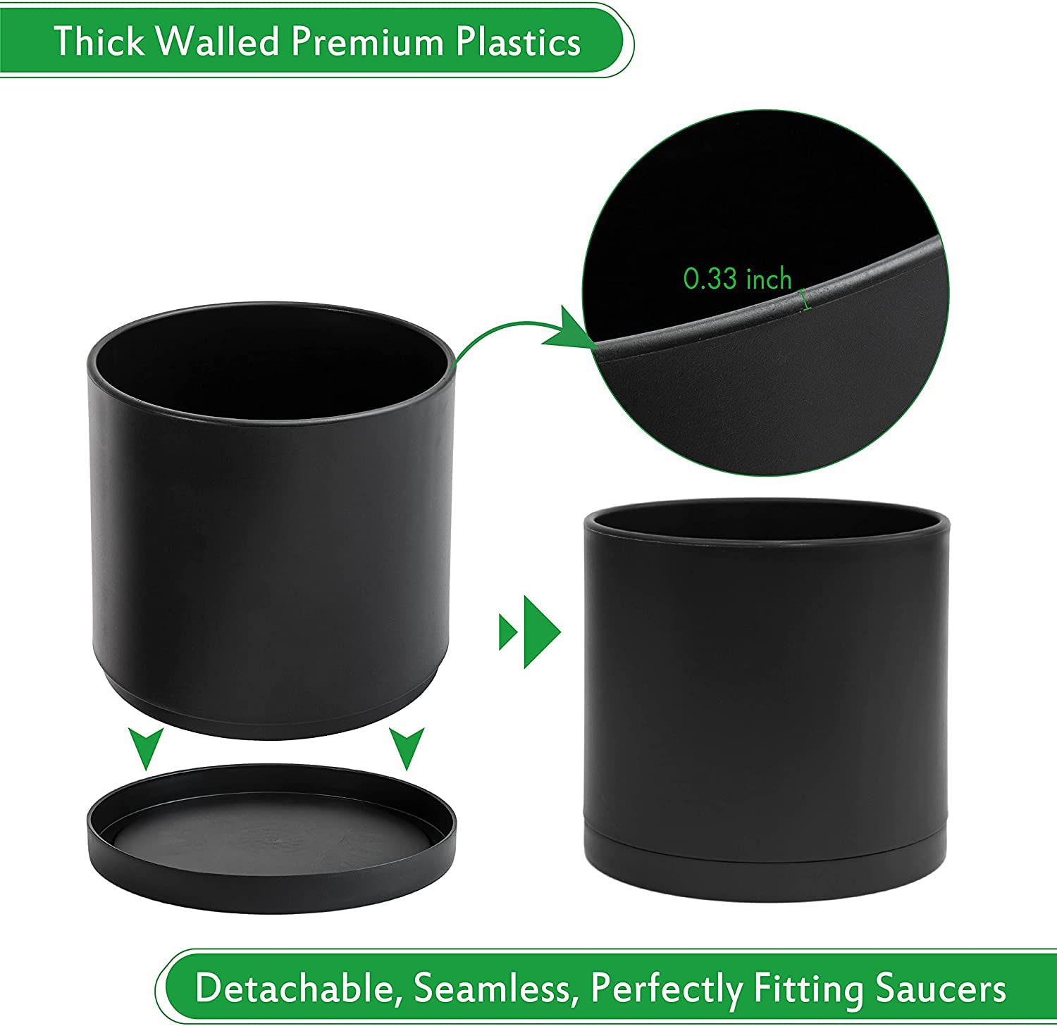 D'vine Dev matte black plastic finish emphasizes durable, lightweight construction.