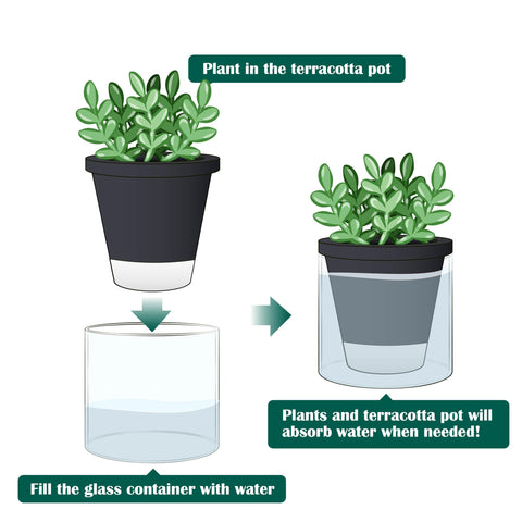 No drainage holes design prevents leaks and keeps surfaces tidy