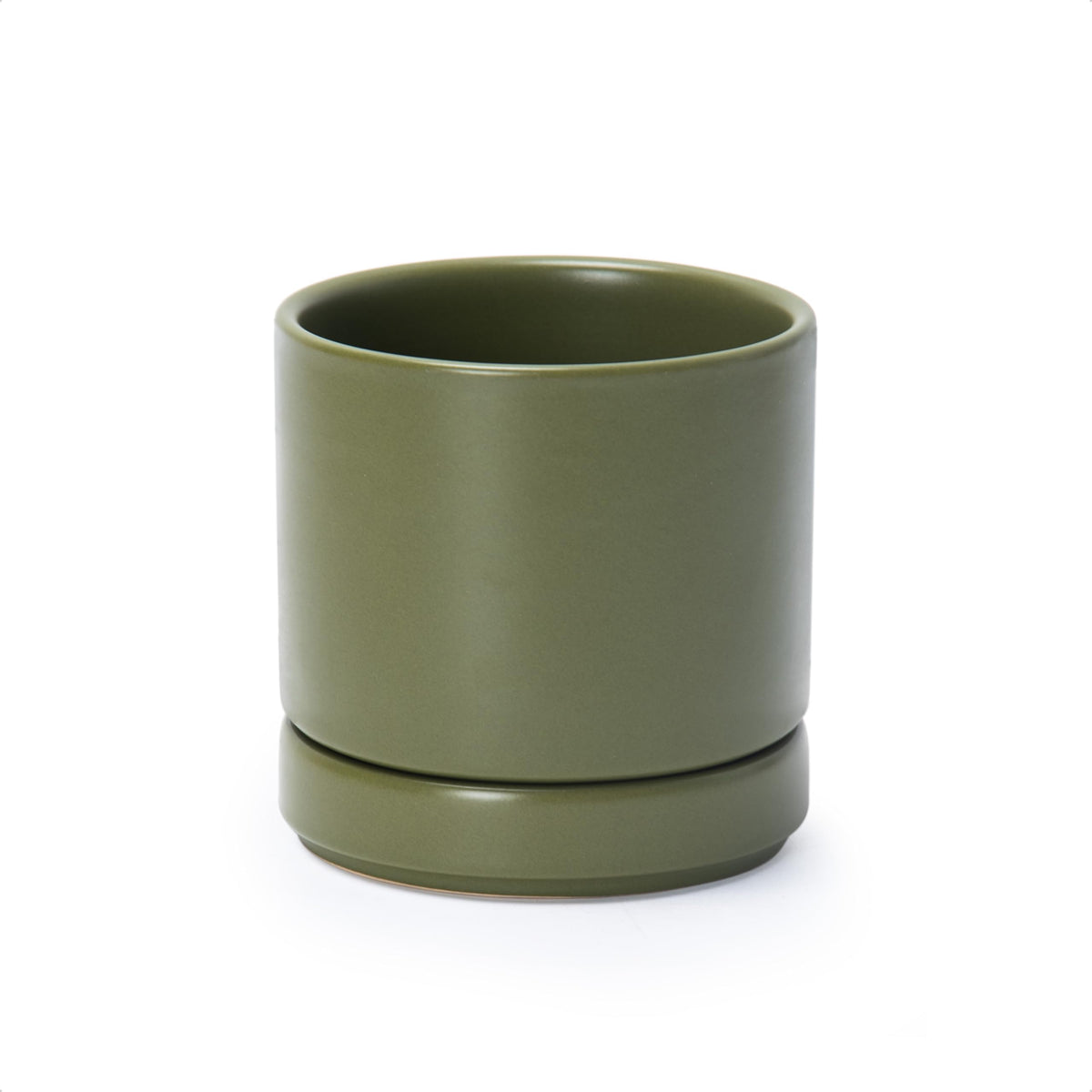 D'vine Dev olive ceramic planter 4.7 inch for compact indoor spaces.