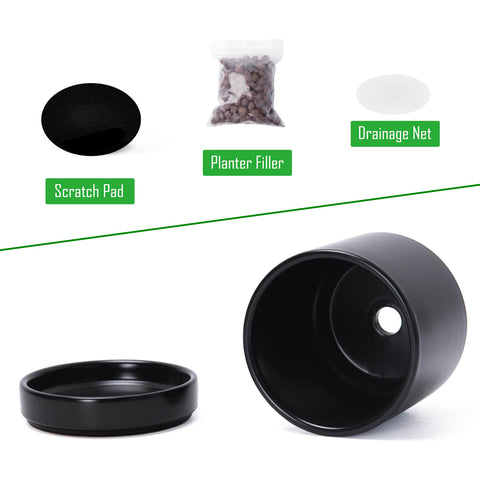 D'vine Dev pack of 2 minimalist planters for space-saving styling
