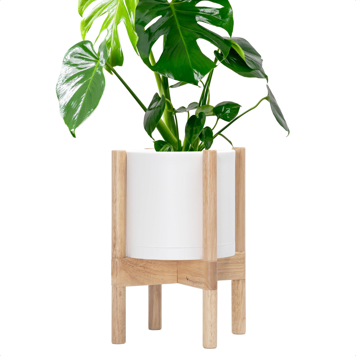 Dvine Dev 8-inch matte white planter pot for indoor greenery and versatile display.