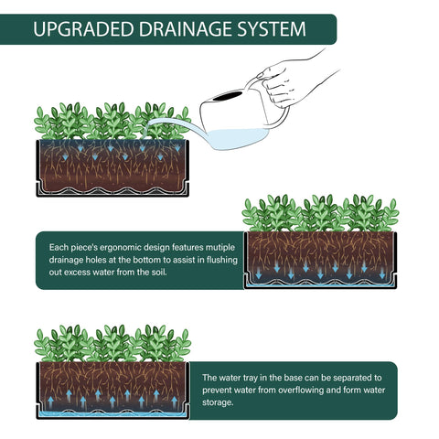 D'vine Dev planter with saucer included protects countertops from drips.
