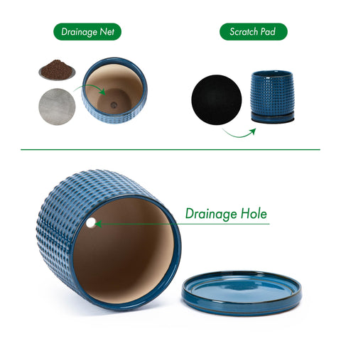 Protective pad protects surfaces while you water or reposition plants.